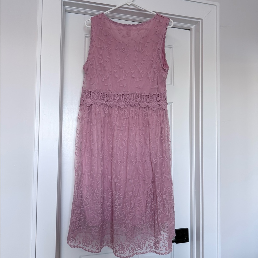 Sundance Delicate Pink Lace Dress - Picture 2 of 5